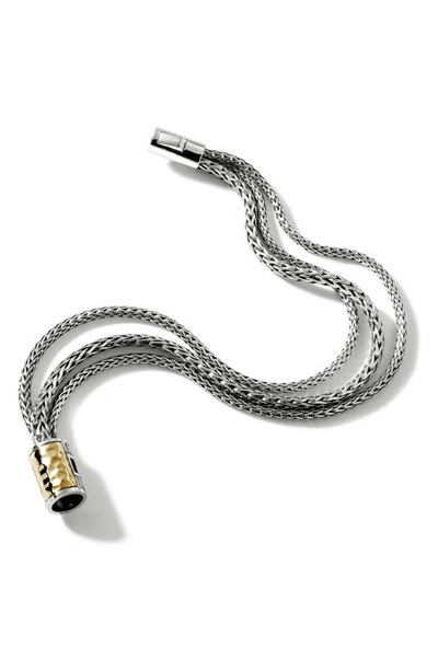 Shop John Hardy Classic Chain Layered Bracelet In Silver And Gold