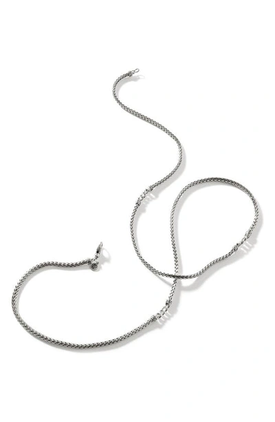 Shop John Hardy Mens' Classic Chain Station Necklace In Silver