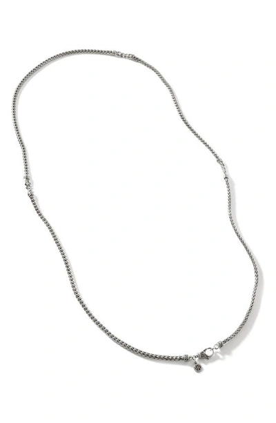 Shop John Hardy Mens' Classic Chain Station Necklace In Silver