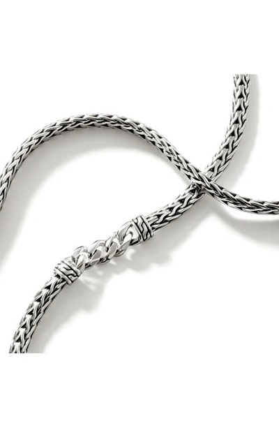 Shop John Hardy Mens' Classic Chain Station Necklace In Silver