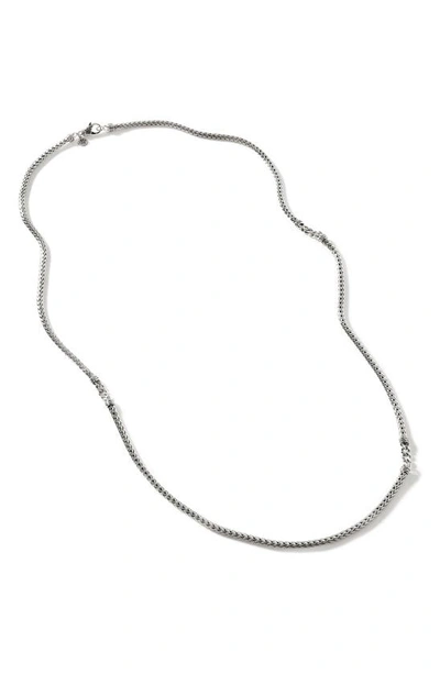 Shop John Hardy Mens' Classic Chain Station Necklace In Silver