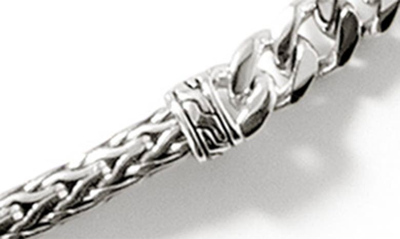 Shop John Hardy Mens' Classic Chain Station Necklace In Silver