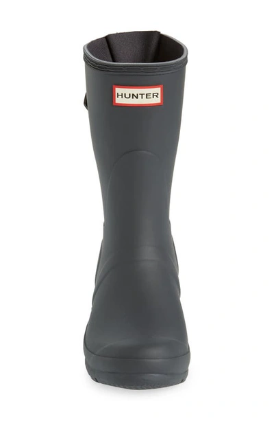 Shop Hunter Original Short Back Adjustable Rain Boot In Luna/ Stratus