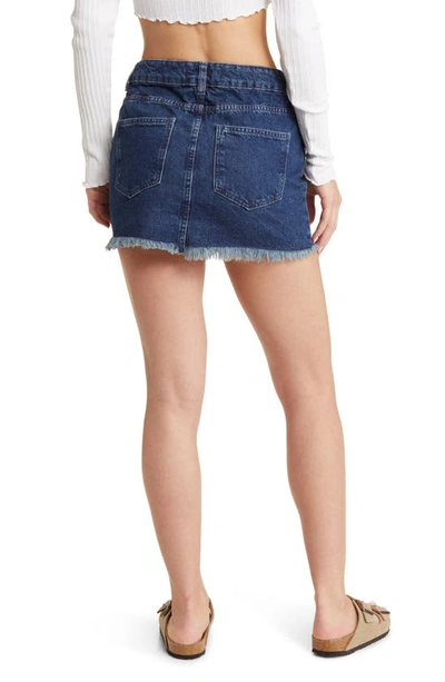 Shop Free People We The Free Out Of Ordinary Denim Miniskirt In Deep Indigo
