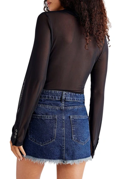 Shop Free People We The Free Out Of Ordinary Denim Miniskirt In Deep Indigo
