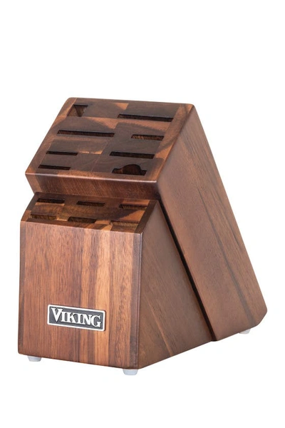 Viking 15-piece German Steel & Acacia Wood Knife Block Set In Acacia Wood