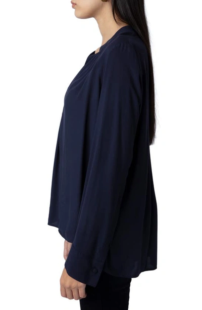 Shop Zadig & Voltaire Tink Tunic Blouse In Navy