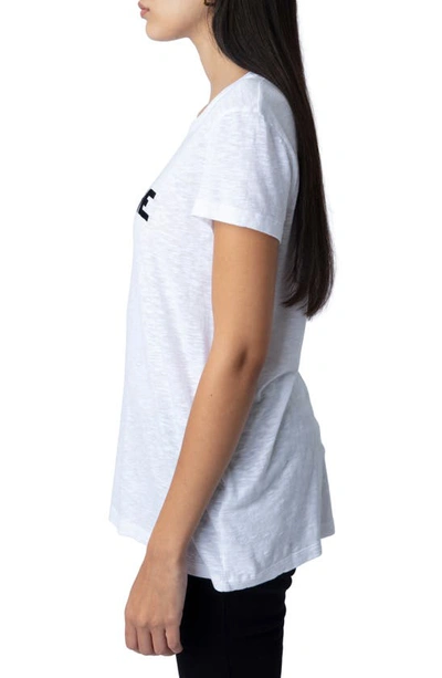 Zadig & Voltaire Je T'aime Graphic T-shirt In Blanc