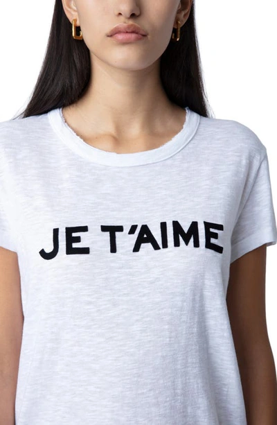 Zadig & Voltaire Je T'aime Graphic T-shirt In Blanc