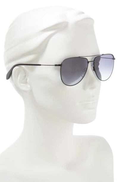 Shop Rag & Bone 59mm Aviator Sunglasses In Black Palladium/ Grey Shaded