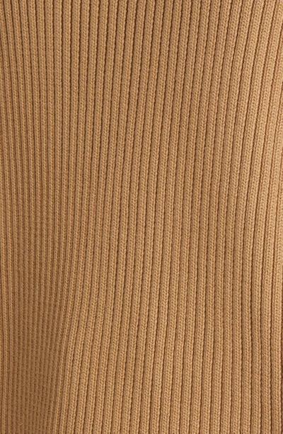 Rag & Bone Ally Whipstitch Detail Mock Neck Sweater In Khaki