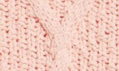 Shop Free People Cutting Edge Cotton Cable Sweater In Flamingo Flamenco