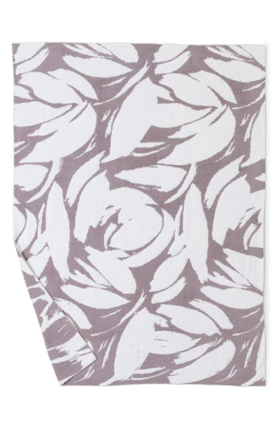 Shop Barefoot Dreams Cozychic™ Petals Throw Blanket In Deep Taupe/ Pearl