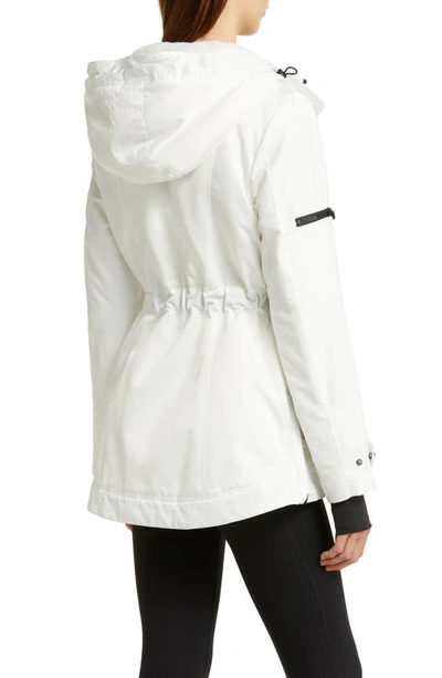 Shop Blanc Noir Faux Fur Lined Grenadier Jacket In Cloud Dancer