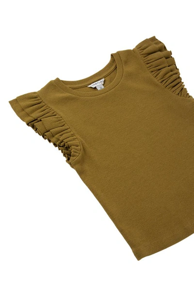 Habitual Girls' Ruffled Trim Top - Big Kid In Olive