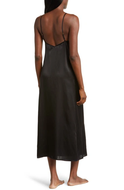 Shop Nordstrom Washable Silk Nightgown In Black