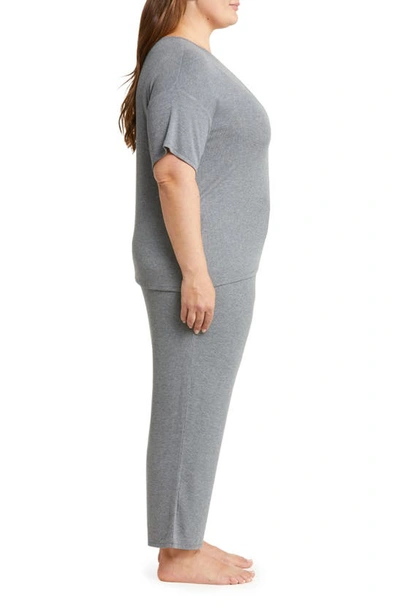 Shop Nordstrom Moonlight Eco Easy Rib Pajamas In Grey Dark Heather