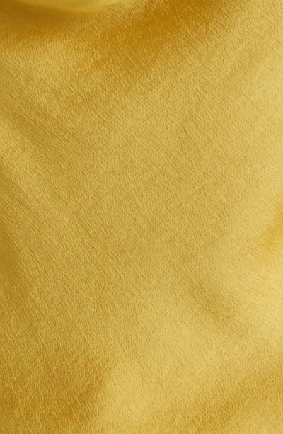 Open Edit Cowl Neck Satin Tank In Olive Sauterne