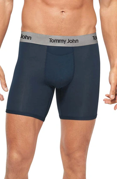 Shop Tommy John 2-pack Second Skin 6-inch Boxer Briefs In Dress Blues/ Black