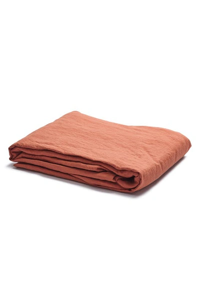 Shop Piglet In Bed Linen Sheet Set In Burnt Orange