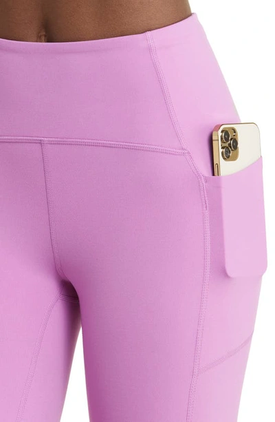 Shop Zella Studio Luxe High Waist Pocket 7/8 Leggings In Purple Iris