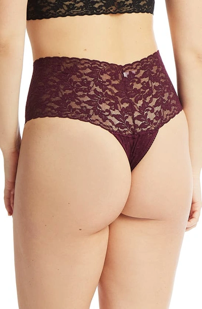 Shop Hanky Panky Retro High Waist Thong In Dried Cherry