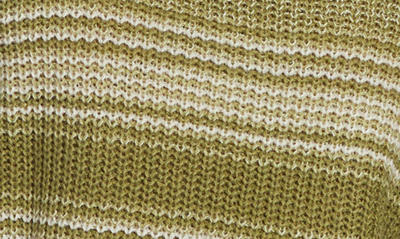 Billabong Mountain Top Stripe Cotton Blend Sweater In Avocado