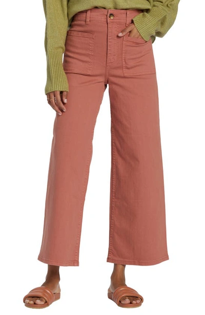 Billabong Free Spirit Wide Leg Ankle Pants In Sweet Tea