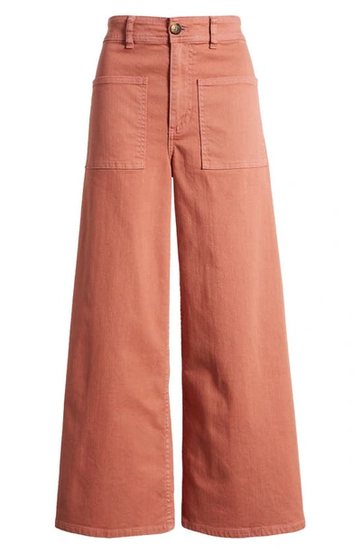 Billabong Free Spirit Wide Leg Ankle Pants In Sweet Tea