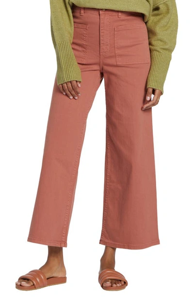 Billabong Free Spirit Wide Leg Ankle Pants In Sweet Tea