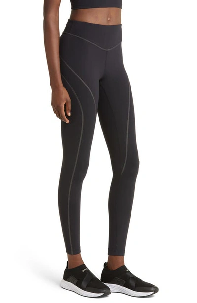 Zella Studio Luxe Seamed 7/8 Leggings In Black