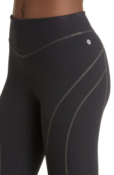 Zella Studio Luxe Seamed 7/8 Leggings In Black