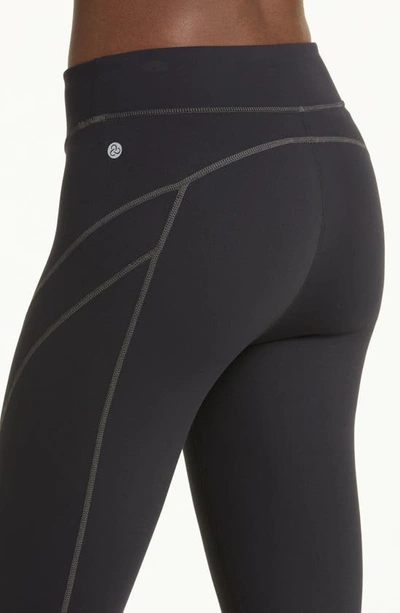 Zella Studio Luxe Seamed 7/8 Leggings In Black