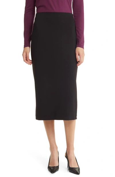 Nordstrom Scuba Midi Pencil Skirt In Black