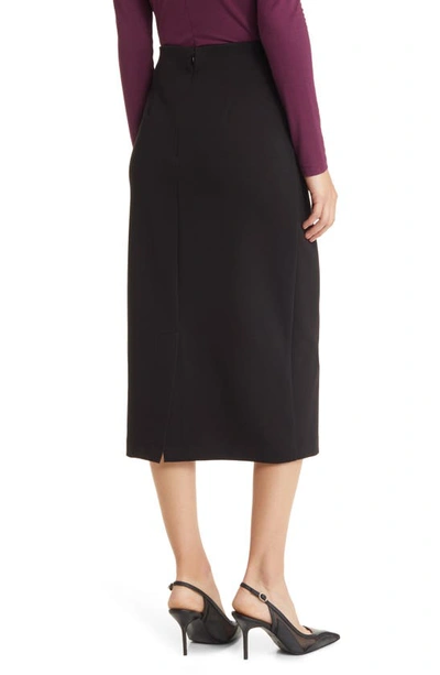 Nordstrom Scuba Midi Pencil Skirt In Black