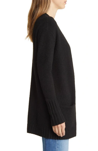 Caslon Open Front Cardigan In Black