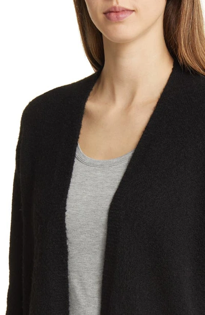 Caslon Open Front Cardigan In Black