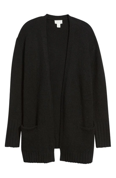 Caslon Open Front Cardigan In Black