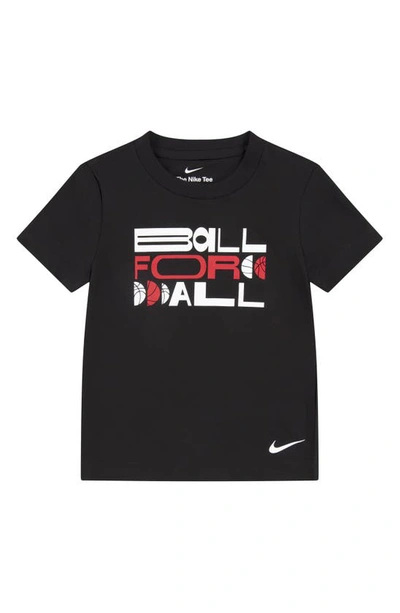 Shop Nike Kids' Ball For All Graphic T-shirt In Black