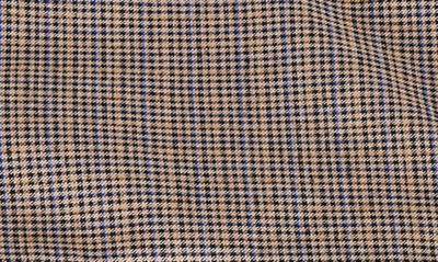 Shop Steve Madden Cinched Waist Houndstooth Plaid Blazer In Blue/ Yellow Houndstooth Plaid