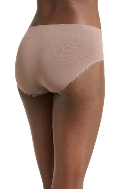 Shop Wacoal Feeling Flexible Hipster Briefs In Deep Taupe