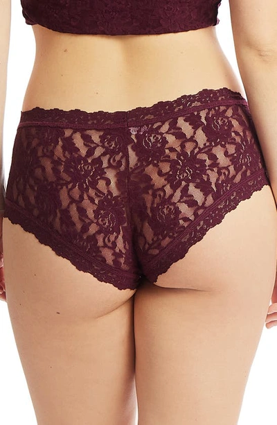 Shop Hanky Panky Signature Lace Boyshorts In Dried Cherry