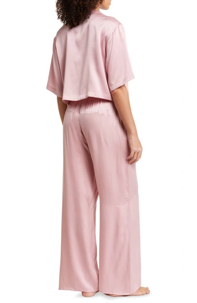Lunya High Waist Washable Silk Pajamas In Serene Pink