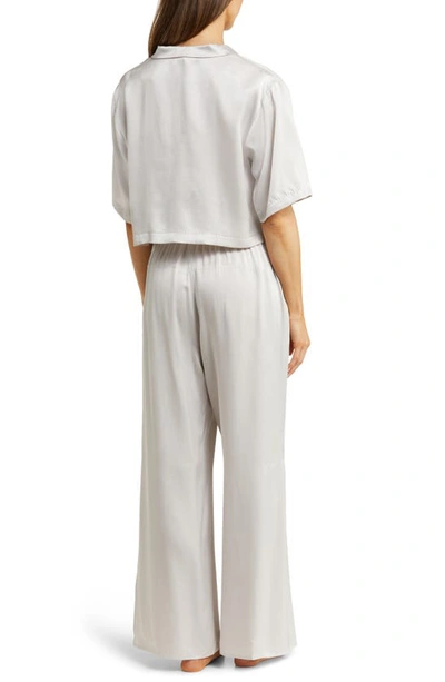 Shop Lunya High Waist Washable Silk Pajamas In Cloud