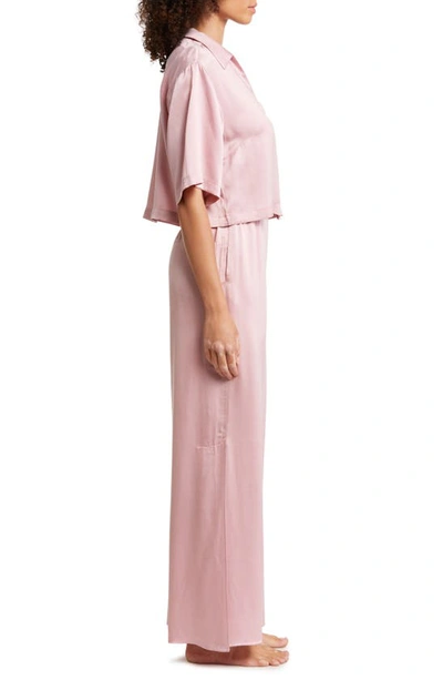 Lunya High Waist Washable Silk Pajamas In Serene Pink