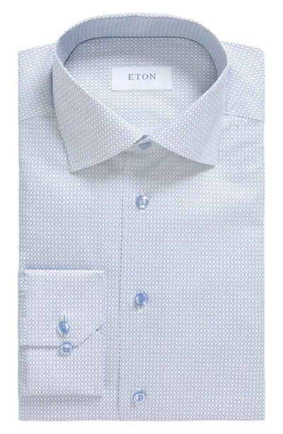 Shop Eton Contemporary Fit Micro Print Dress Shirt In Lt/ Pastel Blue