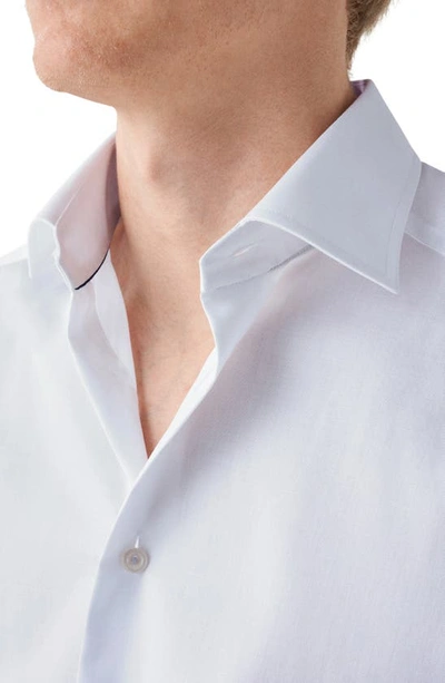 Shop Eton Slim Fit Cotton Twill Dress Shirt In Natural
