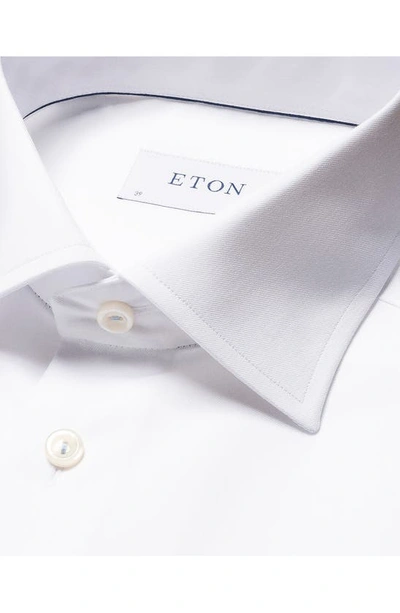 Shop Eton Slim Fit Cotton Twill Dress Shirt In Natural