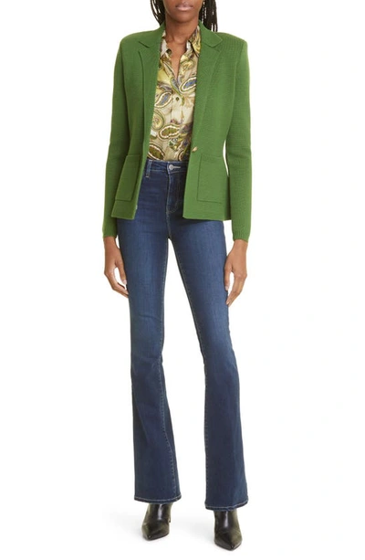 L'agence Dani Silk Button-up Blouse In Multi Textured Paisley