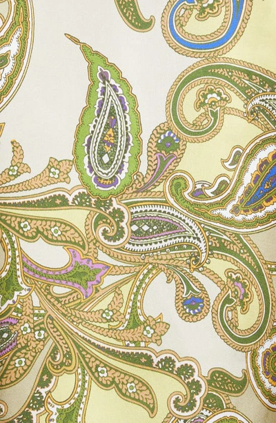 L'agence Dani Silk Button-up Blouse In Multi Textured Paisley